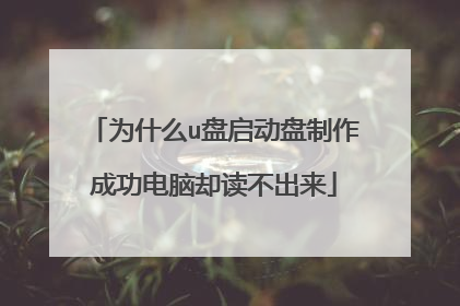 为什么u盘启动盘制作成功电脑却读不出来