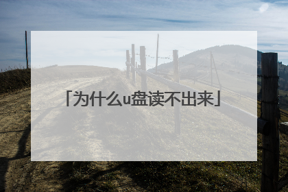 为什么u盘读不出来