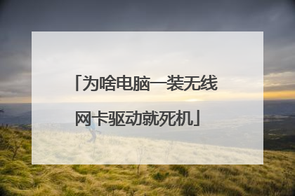 为啥电脑一装无线网卡驱动就死机