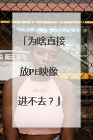 为啥直接放PE映像进不去？