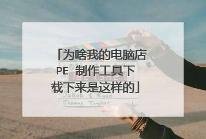 为啥我的电脑店PE 制作工具下载下来是这样的