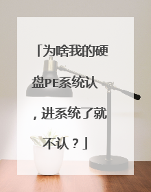 为啥我的硬盘PE系统认,进系统了就不认?