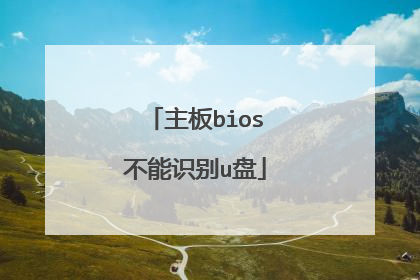 主板bios不能识别u盘
