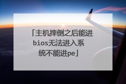 主机摔倒之后能进bios无法进入系统不能进pe