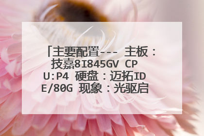 主要配置--- 主板:技嘉8I845GV CPU:P4 硬盘:迈拓IDE/80G 现象:光驱启动后用DM能够顺利分区,然后想进PE