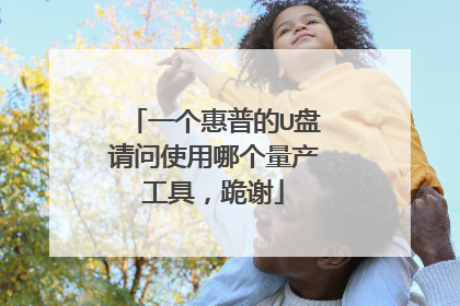 一个惠普的U盘请问使用哪个量产工具,跪谢