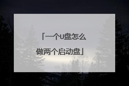 一个U盘怎么做两个启动盘