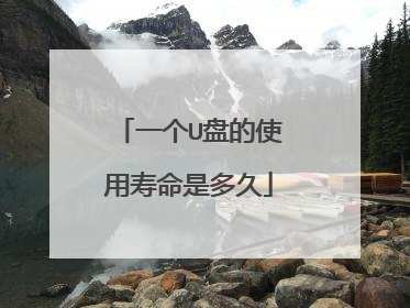 一个U盘的使用寿命是多久
