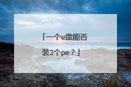 一个u盘能否装2个pe？