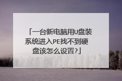 一台新电脑用U盘装系统进入PE找不到硬盘该怎么设置?