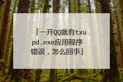一开QQ就有txupd.exe应用程序错误，怎么回事