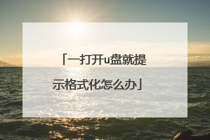 一打开u盘就提示格式化怎么办