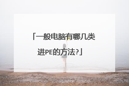 一般电脑有哪几类进PE的方法?