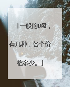 一般的U盘,有几种,各个价格多少。