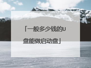 一般多少钱的U盘能做启动盘