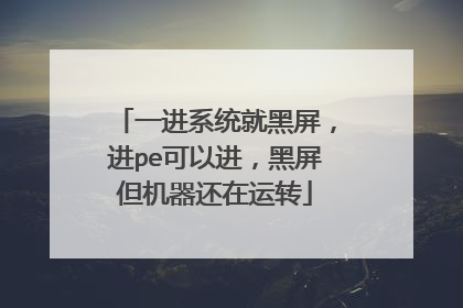 一进系统就黑屏，进pe可以进，黑屏但机器还在运转