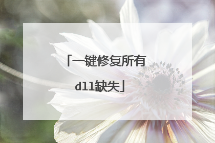 一键修复所有dll缺失