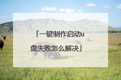 一键制作启动u盘失败怎么解决