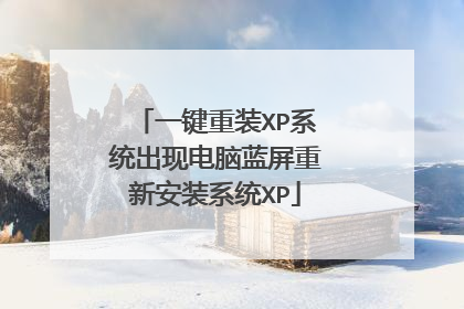 一键重装XP系统出现电脑蓝屏重新安装系统XP