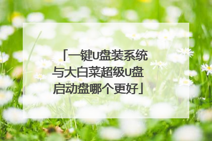 一键U盘装系统与大白菜超级U盘启动盘哪个更好