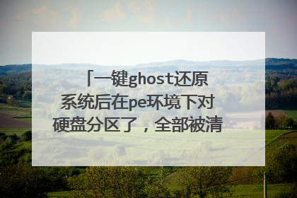 一键ghost还原系统后在pe环境下对硬盘分区了,全部被清空了,重启后出现ntldrismiss