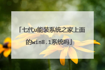 七代u能装系统之家上面的win8.1系统吗