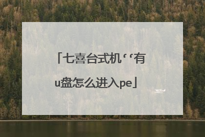 七喜台式机‘‘有u盘怎么进入pe