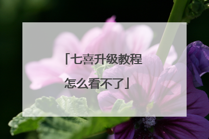 七喜升级教程怎么看不了