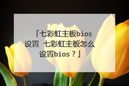 七彩虹主板bios设置 七彩虹主板怎么设置bios?