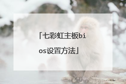七彩虹主板bios设置方法