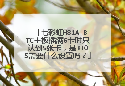 七彩虹H81A-BTC主板插满6卡时只认到5张卡,是BIOS需要什么设置吗?