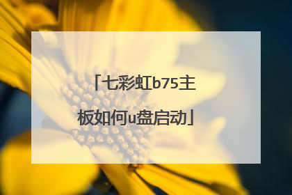 七彩虹b75主板如何u盘启动
