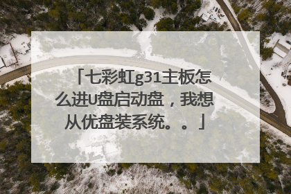 七彩虹g31主板怎么进U盘启动盘,我想从优盘装系统。。