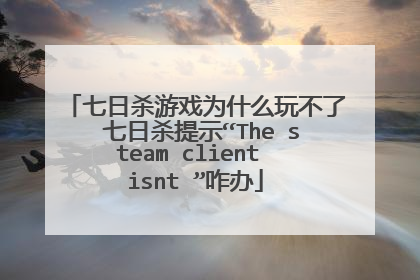七日杀游戏为什么玩不了 七日杀提示“The steam client isnt ”咋办