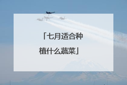 七月适合种植什么蔬菜