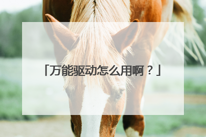 万能驱动怎么用啊?