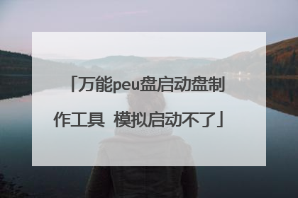 万能peu盘启动盘制作工具 模拟启动不了