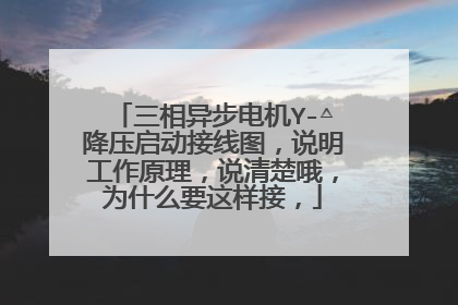 三相异步电机Y-△降压启动接线图,说明工作原理,说清楚哦,为什么要这样接,