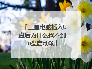 三星电脑插入U盘后为什么找不到U盘启动项