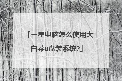 三星电脑怎么使用大白菜u盘装系统?