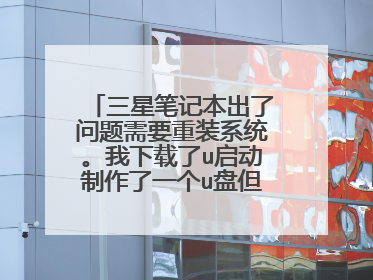 三星笔记本出了问题需要重装系统。我下载了u启动制作了一个u盘但在进入BIOS页面后找不到USB,U盘启动选项