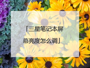 三星笔记本屏幕亮度怎么调