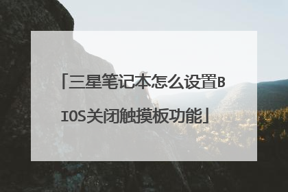 三星笔记本怎么设置BIOS关闭触摸板功能