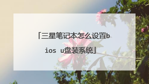 三星笔记本怎么设置bios u盘装系统