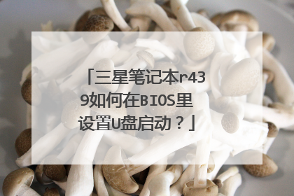 三星笔记本r439如何在BIOS里设置U盘启动?