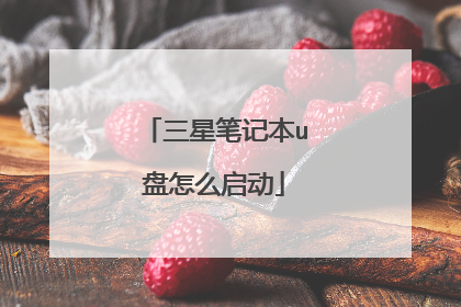 三星笔记本u盘怎么启动