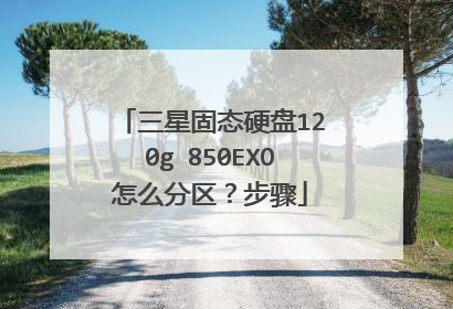 三星固态硬盘120g 850EXO怎么分区?步骤