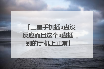 三星手机插u盘没反应而且这个u盘插别的手机上正常