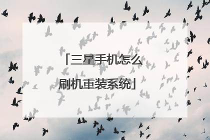 三星手机怎么刷机重装系统