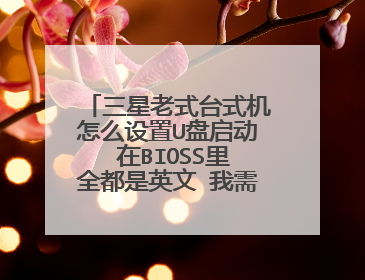 三星老式台式机怎么设置U盘启动 在BIOSS里全都是英文 我需要装系统?